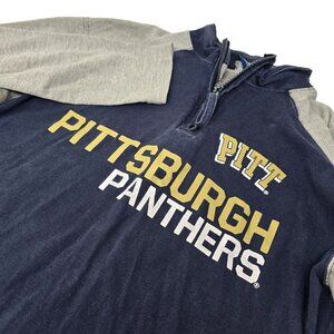 University of Pittsburgh Panthers 1/4 Zip Pullover Sweatshirt Small Unisex Blue‎